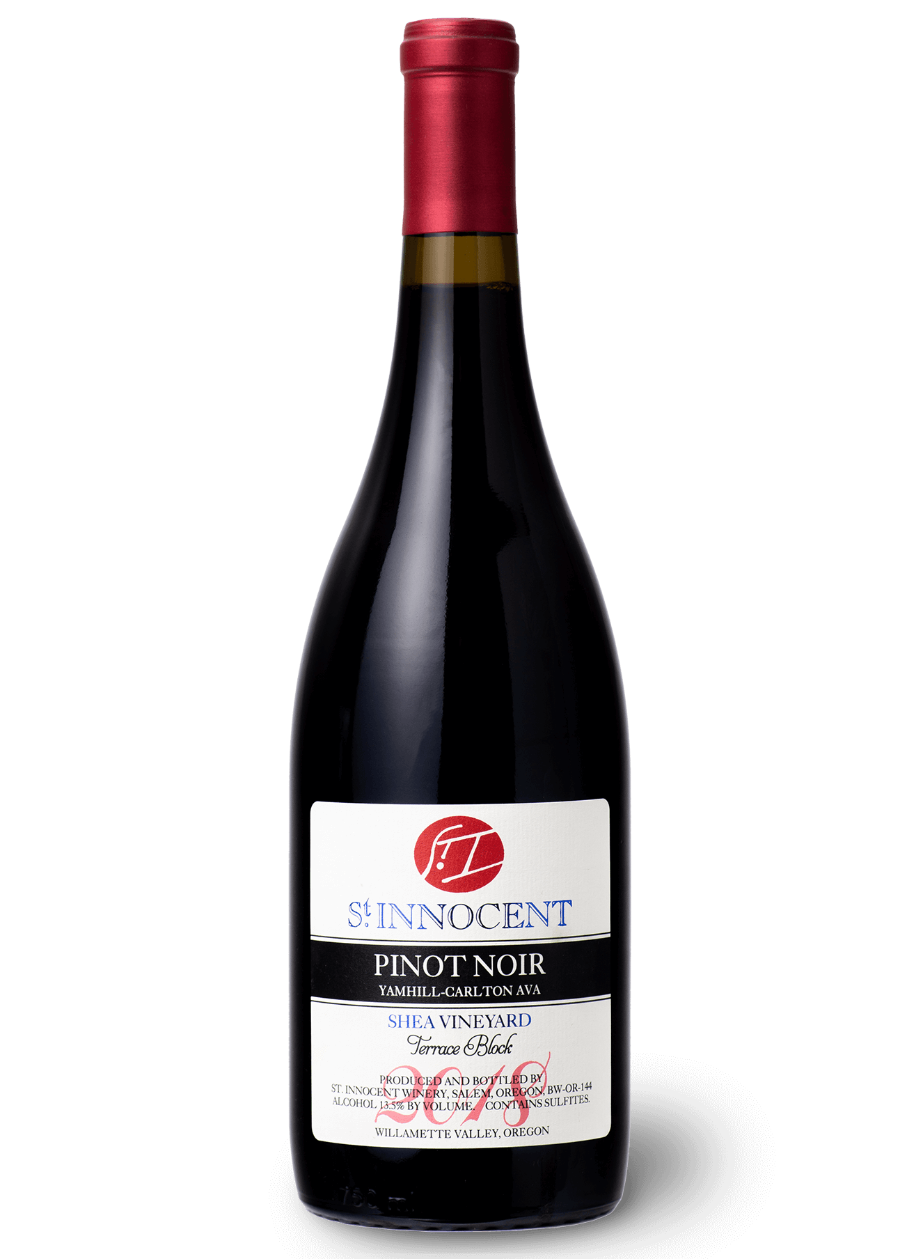 Bottle of 2018 St. Innocent Pinot Noir
